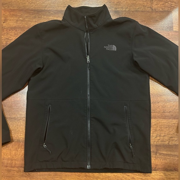 The North Face Apex Bionic Jacket Men Medium Black Fleece Lined - Picture 1 of 6
